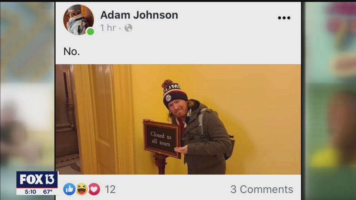 Man seen in photos from DC riot possibly from Bradenton